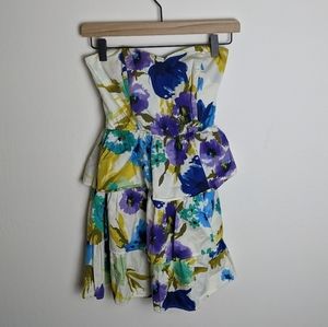 Kimchi Blue Floral Tiered Strapless Dress
